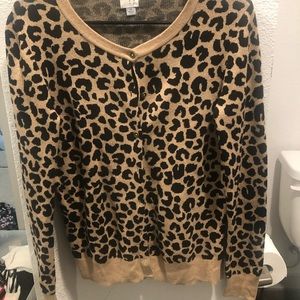 Leopard print cardigan